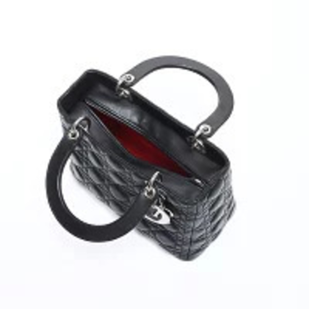 Christian Dior Lady Leather Shoulder Bag Black - Picture 13 of 13